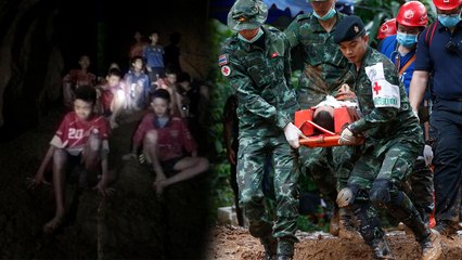 குகையில் சிக்கிய சிறுவர்களை மீட்கும் பணியில் தொடர்ந்து ஈடுபடும் கடற்படை வீரர்கள்- வீடியோ