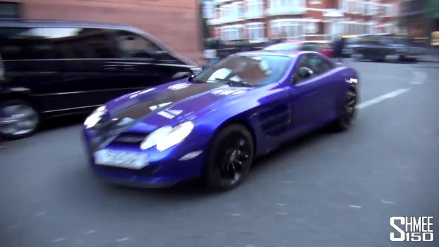 Blue and Black Mercedes SLR McLaren - Spotted in London Shmee150