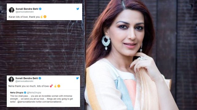 Sonali Bendre Cancer: Sonali THANKS Madhuri Dixit, Karan Johar, & other for SUPPORT। FilmiBeat