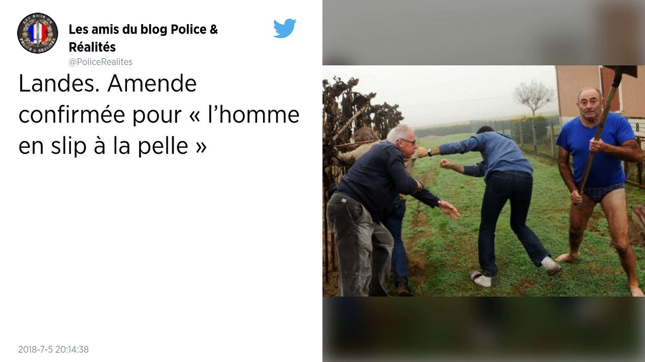 Landes. Le « chasseur à la pelle et en slip » condamné à une amende.