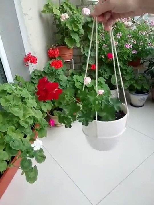 Tuto sympa pour avoir un pot de fleur suspendu facilement