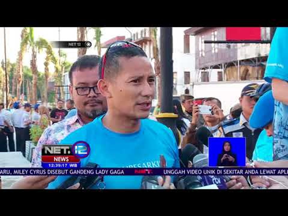 Sandiaga Uno Melakukan Peresmian Simbolik Pembukaan Taman Rekreasi Kali Besar - NET 12