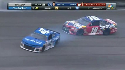 Nascar Chicagoland 2018 Final Lap Busch Larson Epic Battle Win