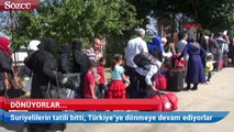 Suriyelilerin tatili bitti, Türkiye’ye dönmeye devam ediyorlar
