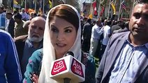 Reham khan joins the protest to show solidarity with Kashmiris As Kashmiris are protesting in London against Indian PM Modi’s visit. They are demanding free &