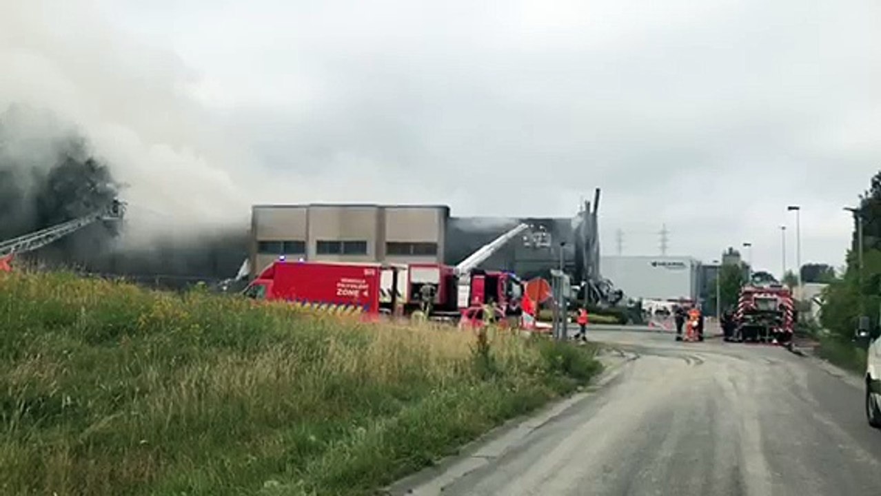 Incendie chez Frigera à Eupen