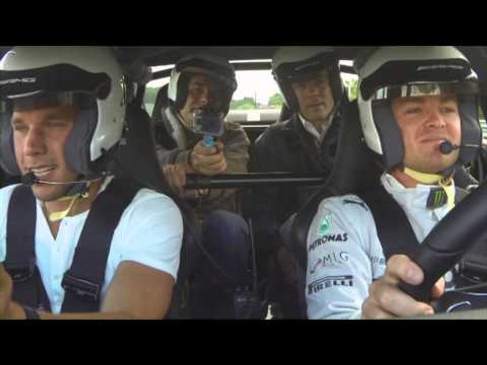 Lucas Podolski and Nico Rosberg at the Nürburgring Nordschleife | AutoMotoTV