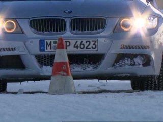 BMW winter training in Austria Emergency braking