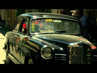Mercedes Benz Mille Miglia 2011 Historic Car Racing Driving through Buonconvento