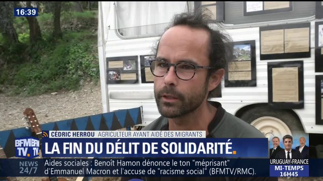 Principe de fraternité: Que les valeurs de la République soient respectées , déclare Cédric Herrou