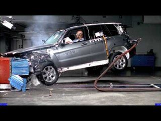 Mercedes-Benz GLK at a crash test