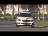 Mercedes-Benz B-Class Electric Drive Cirrus White Driving in Mallorca | AutoMotoTV