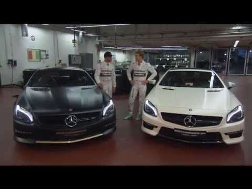 Hamilton and Rosberg Discussing the design of the Special Edition Mercedes-AMG SL 63 | AutoMotoTV