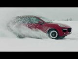 Porsche Cayenne GTS Handling circle on the Snow | AutoMotoTV