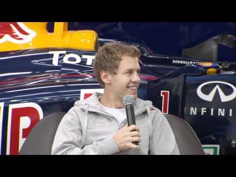 Formula 1 2011 World Champion Sebastian Vettel at Red Bull Racing, UK Red Bull Racing Factory