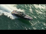 Lancia Powerboat Aerial views, speeding at sea