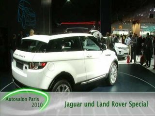 Landrover Evoque and the Turbine Powered Jaguar C X75 Paris Motor Show 2010