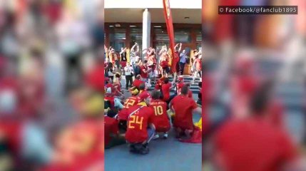 Les supporters des Diables Rouges mettent l'ambiance à Kazan