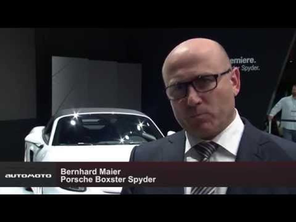 New York International Auto Show 2015 World Premiere of the Porsche Boxster Spyder | AutoMotoTV