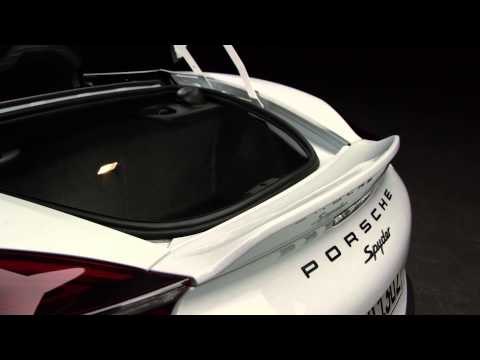 The new Porsche Boxster Spyder - Roof | AutoMotoTV