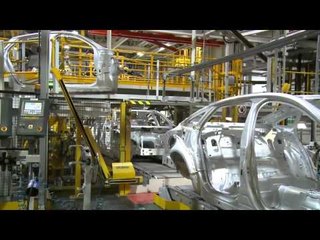 Jaguar XJ production line B-roll