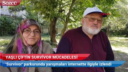 Yaşlı çiftin 'survivor' heyecanı interneti salladı