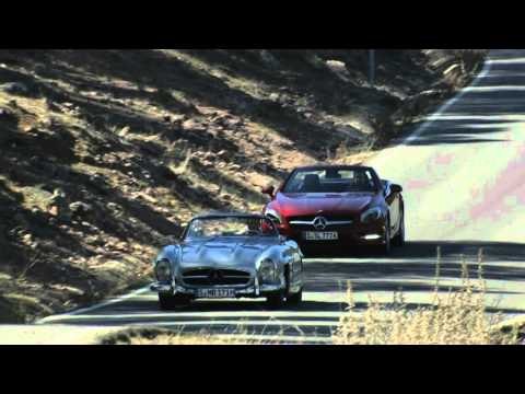 Mercedes Benz SL 500 Zircon Red and Mercedes Benz 300 SL Roadster W198