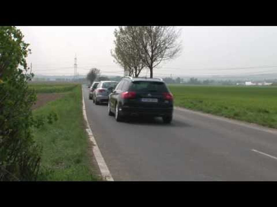 Car show with the three station wagons