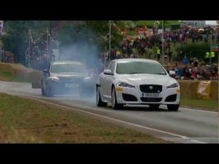 Jaguar XFR wows the crowds with a live action chase at CarFest