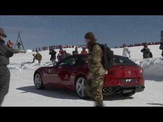Ferrari FF at the top of Plan De Corones at 2,350 metres