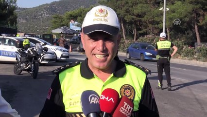 Bodrum'da helikopter destekli trafik uygulaması - MUĞLA