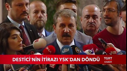 Mustafa Destici'nin İtirazı Ysk'dan Döndü