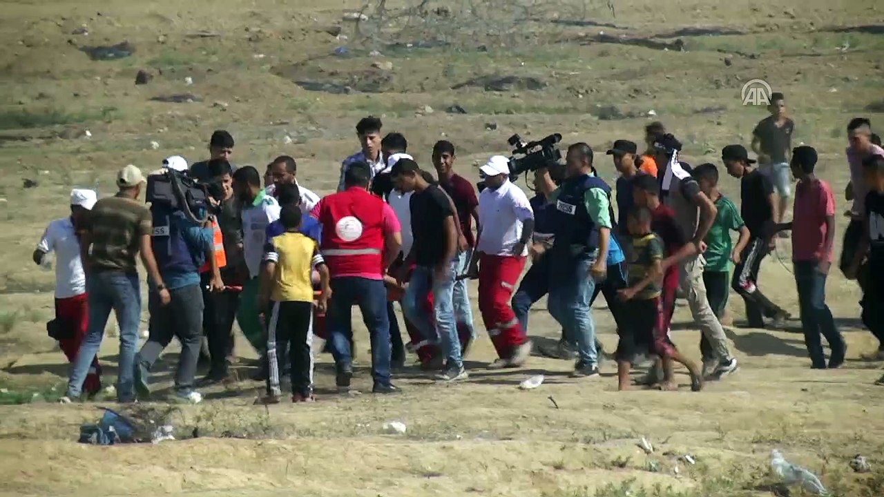 İsrail askerleri Gazze sınırında 146 Filistinliyi yaraladı - GAZZE