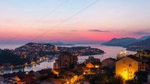 Free Video Background - dubrovnik sunset sea city timelapse time lapse (Video Loop)