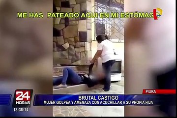Detienen a mujer que torturaba salvajemente a su propia hija en Piura