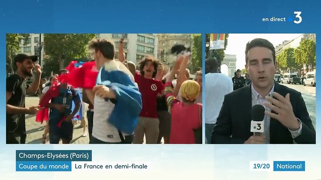 Coupe du monde : les Français célèbrent la qualification sur les Champs-Elysées