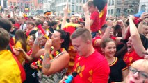 Mons : Belgique-Brésil (2-1) Les supporters en forme sur la Grand-Place (1/4) . Vidéo A.E. Ghislain