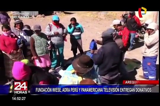 Fundación Wiese, ADRA y Panamericana Televisión entregan donativos en Arequipa