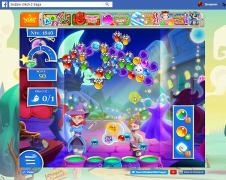Bubble Witch Saga 2-Level 1840