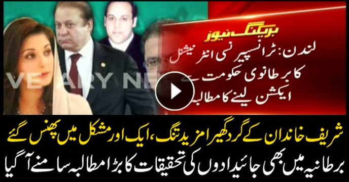 Transparency Int'l urges UK govt to 'take action' against Sharif's assets