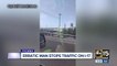 Erratic man stops traffic on I-17 in Phoenix