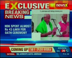 RTI Reply on Expenditure oath taking ceremony of BS Yeddyurappa & HD Kumaraswamy revealed