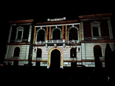 Fête des éléphants à Chambéry : le spectacle sur la façade de la mairie