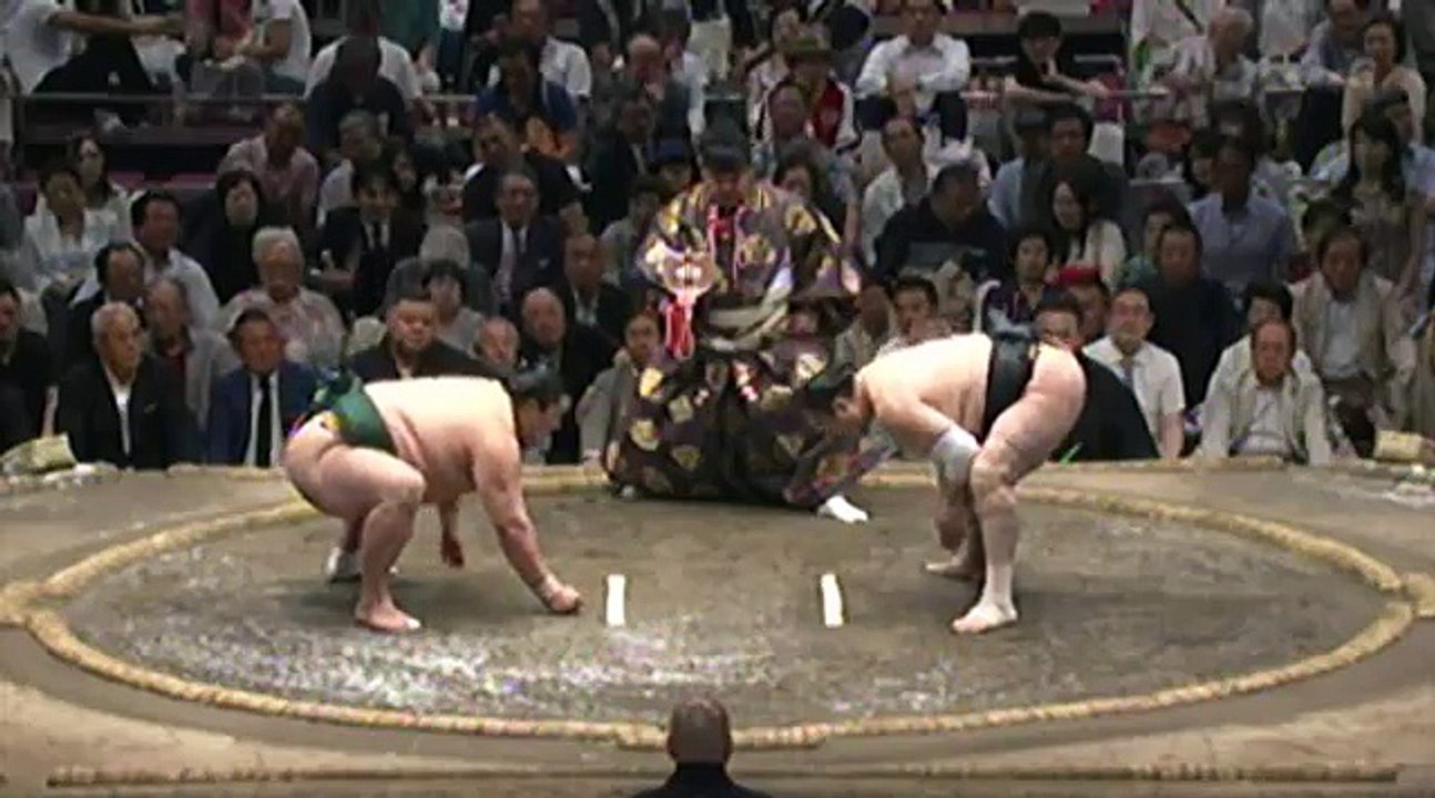 隠岐の海 vs 安美錦 2018年大相撲夏場所13日目 20180525