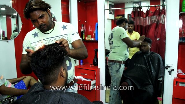 Fire Haircuts - a strange new fad in India