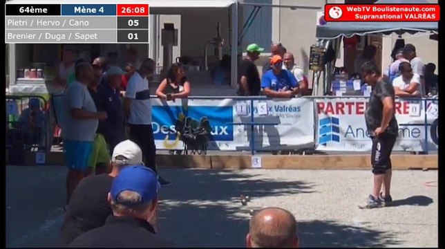 64ème de finale : Supranational à pétanque de Valréas 2018