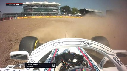 Grand Prix de Grande-Bretagne - La sortie de route de Lance Stroll en Q1