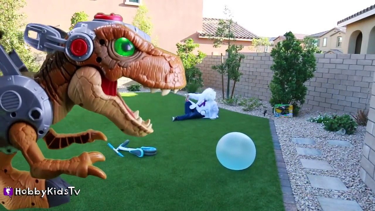 HobbyHarry Eaten By Dinosaur! Jurassic World Adventure #2 Imaginext Toy Review HobbyKidsTV