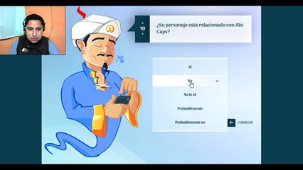 Derrotado por Akinator el puto amo