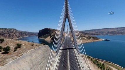 Doğu’nun 'Boğaz Köprüsü' Havadan Görüntülendi